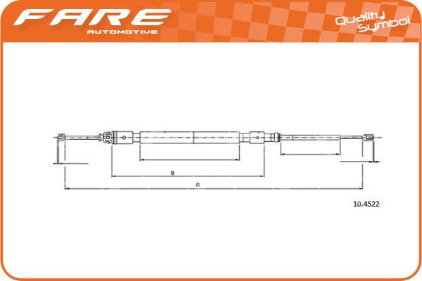 Cable Pull, parking brake (17853)