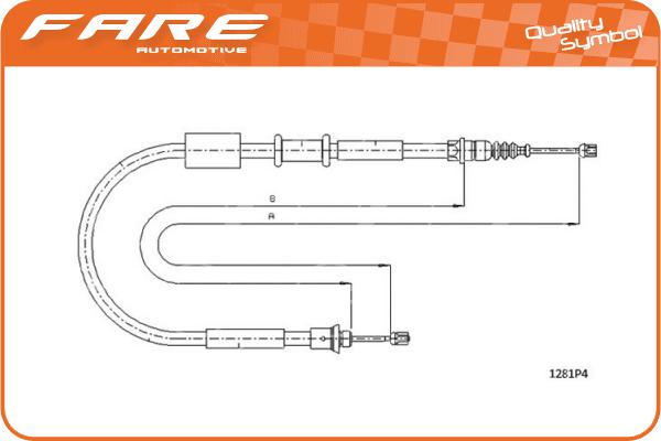 Cable Pull, parking brake (18044)