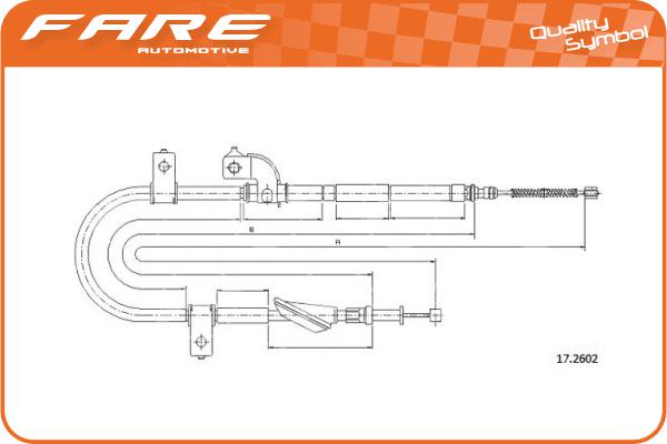 Cable Pull, parking brake (18964)