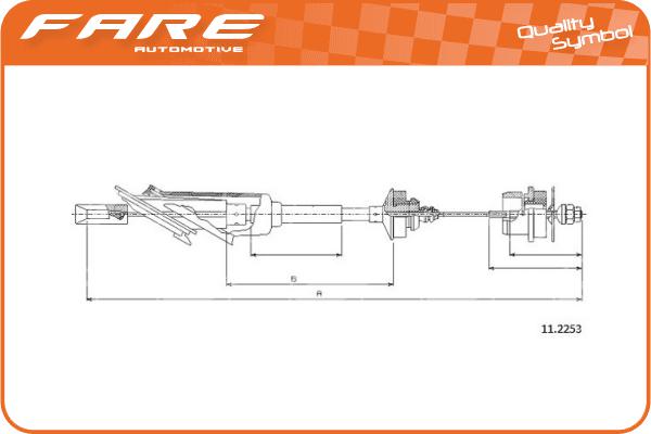 Cable Pull, clutch control (24445)