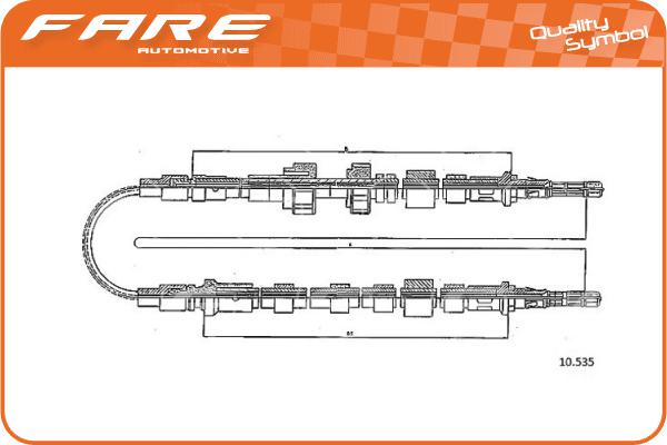 Cable Pull, parking brake (18183)