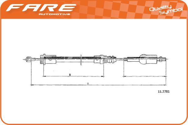 Cable Pull, clutch control (24819)