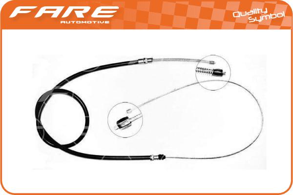 Cable Pull, parking brake (18835)