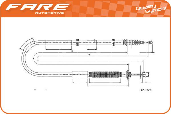 Cable Pull, parking brake (18113)