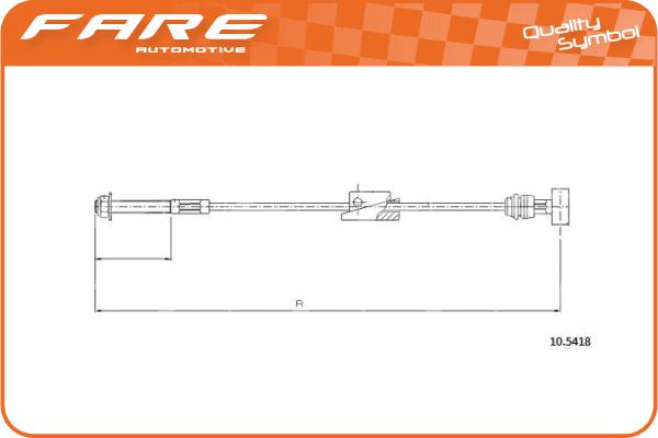 Cable Pull, parking brake (18255)