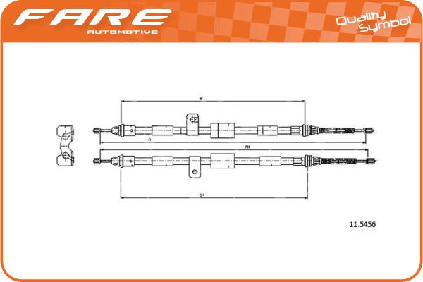 Cable Pull, parking brake (18242)