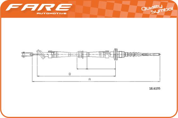Cable Pull, clutch control (24858)
