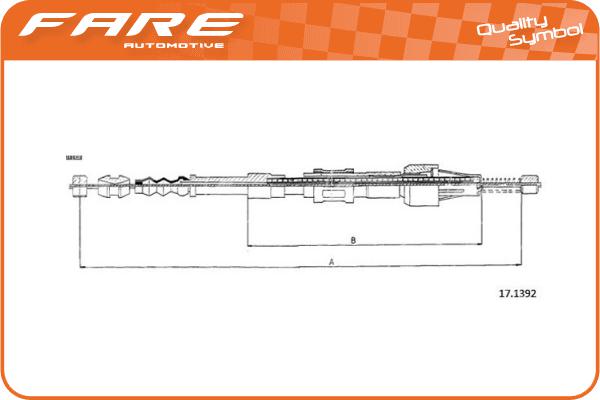 Cable Pull, parking brake (19050)