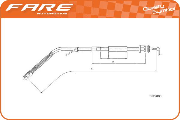 Cable Pull, parking brake (17971)