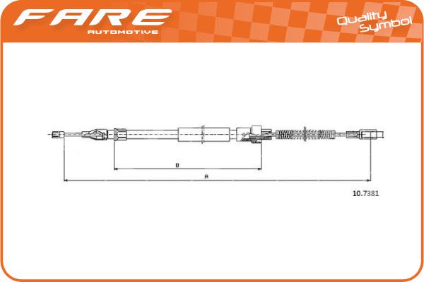 Cable Pull, parking brake (19258)