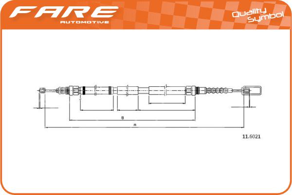 Cable Pull, parking brake (18769)