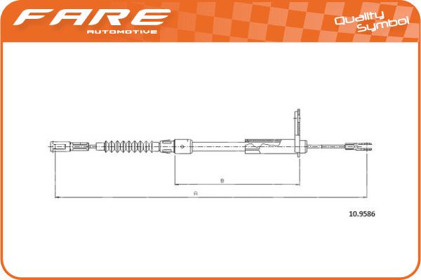 Cable Pull, parking brake (17976)