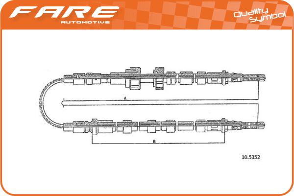 Cable Pull, parking brake (18200)