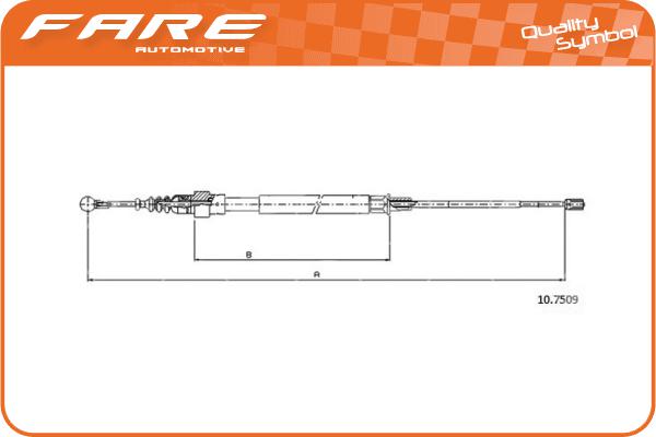 Cable Pull, parking brake (19272)