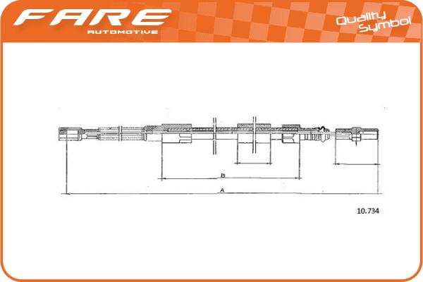 Cable Pull, parking brake (19251)