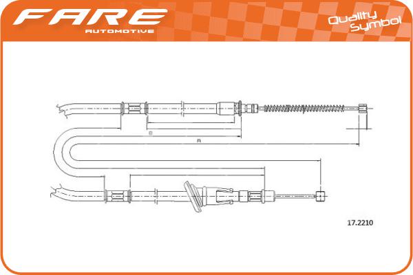 Cable Pull, parking brake (18496)