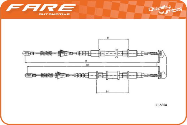 Cable Pull, parking brake (18637)
