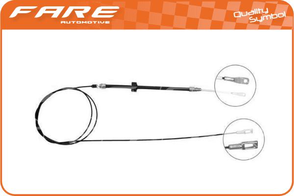 Cable Pull, parking brake (17525)