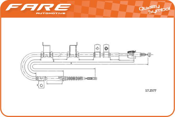 Cable Pull, parking brake (18356)