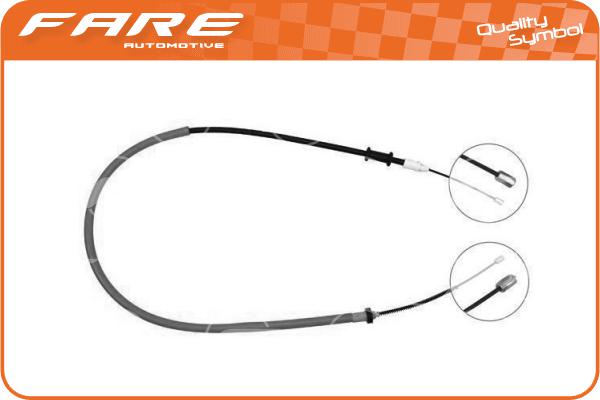 Cable Pull, parking brake (17600)