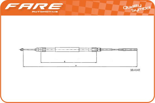 Cable Pull, parking brake (17792)