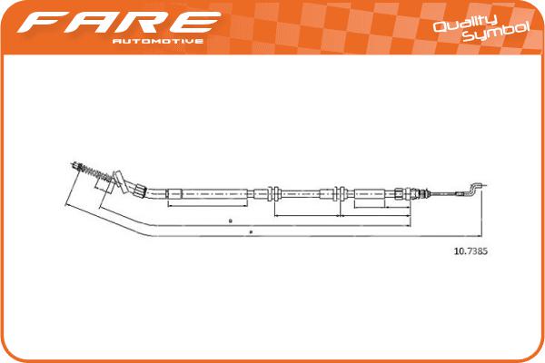 Cable Pull, parking brake (19294)