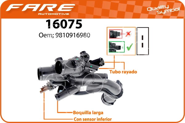 Thermostat, coolant (16075)