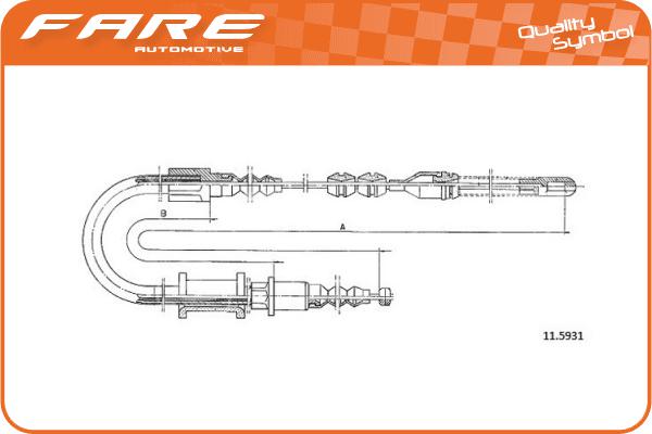 Cable Pull, parking brake (18635)