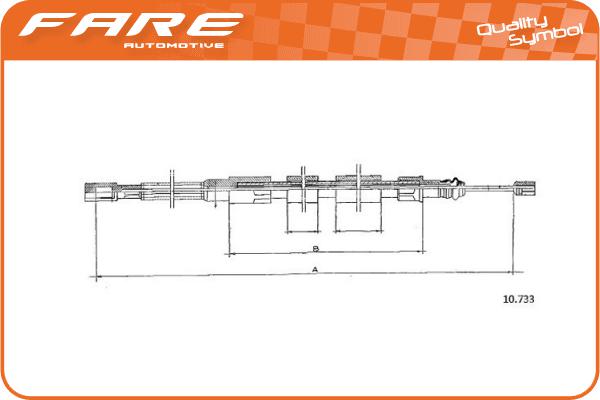Cable Pull, parking brake (19234)