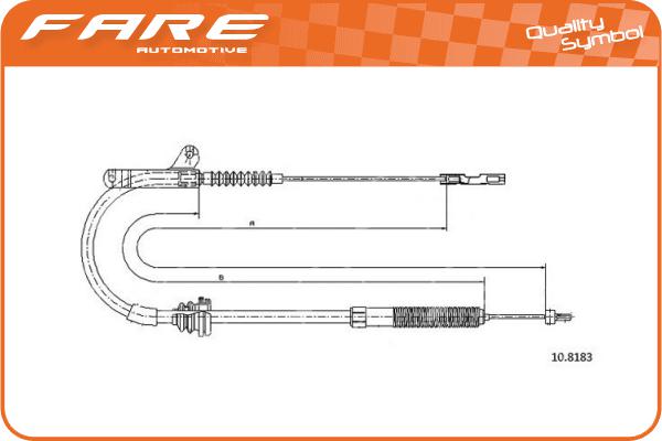 Cable Pull, parking brake (19187)