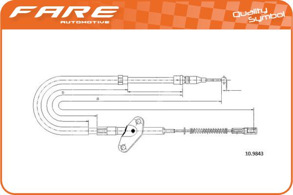 Cable Pull, parking brake (17982)