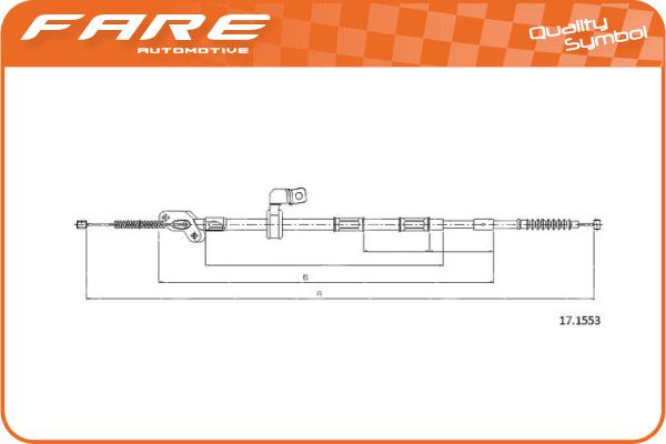 Cable Pull, parking brake (19152)