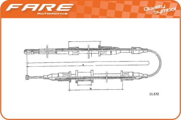 Cable Pull, parking brake (18608)