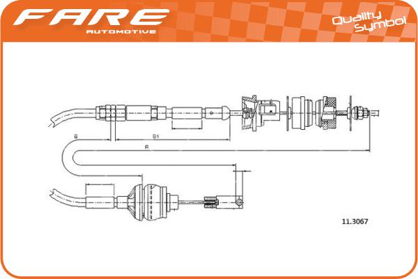 Cable Pull, clutch control (24769)