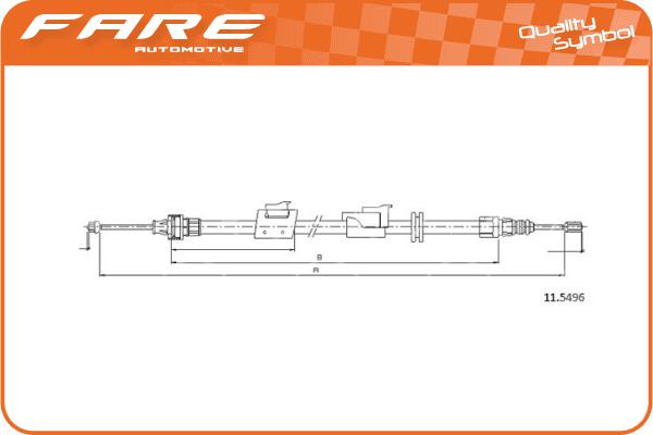 Cable Pull, parking brake (18268)