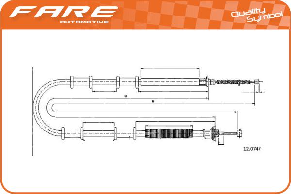 Cable Pull, parking brake (18133)