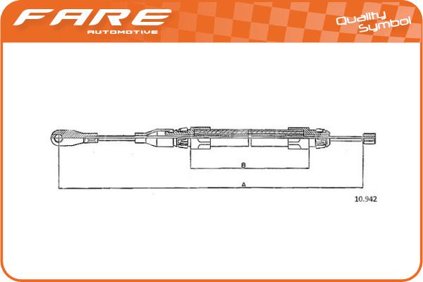 Cable Pull, parking brake (17899)