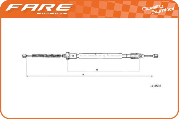 Cable Pull, parking brake (18873)