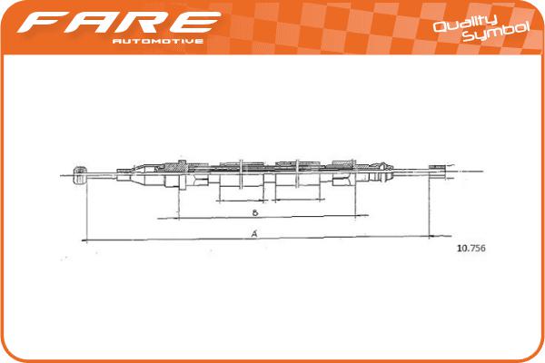 Cable Pull, parking brake (17713)