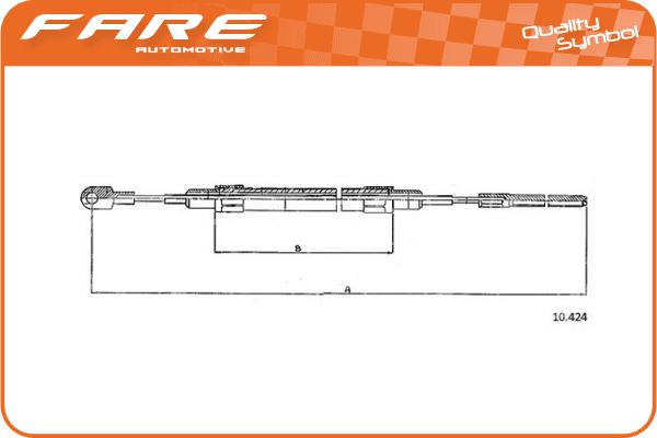 Cable Pull, parking brake (17767)