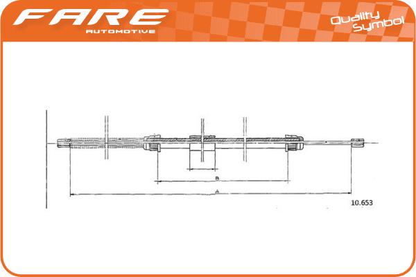 Cable Pull, parking brake (18781)