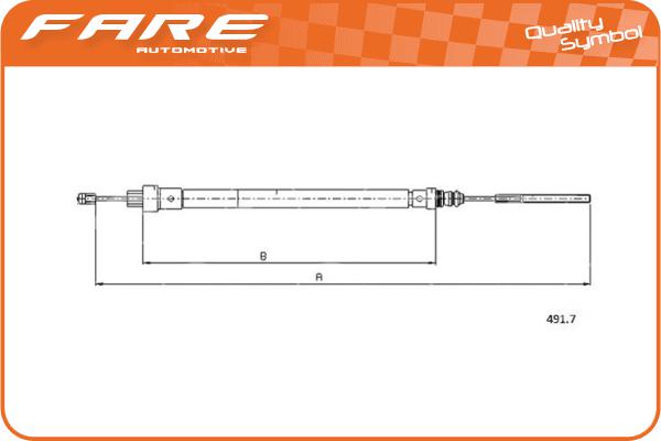 Cable Pull Set, parking brake (30696)