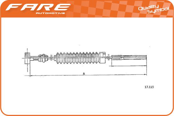 Cable Pull, parking brake (19024)