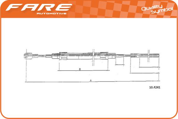 Cable Pull, parking brake (17776)