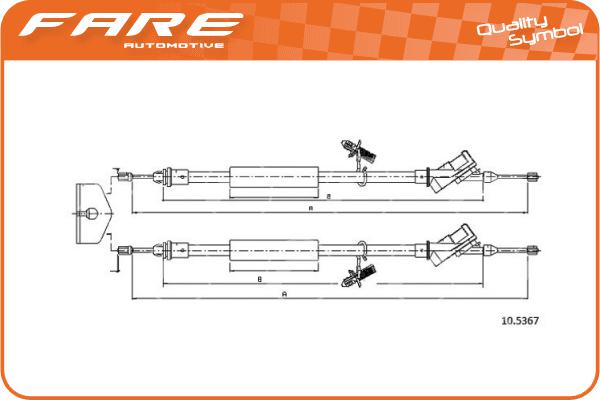 Cable Pull, parking brake (18247)