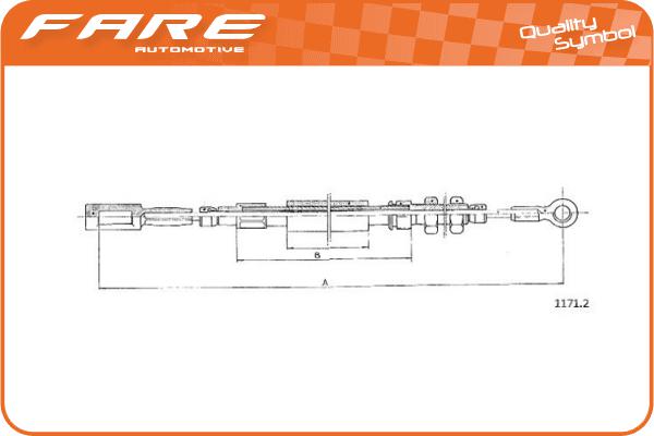 Cable Pull, parking brake (18154)