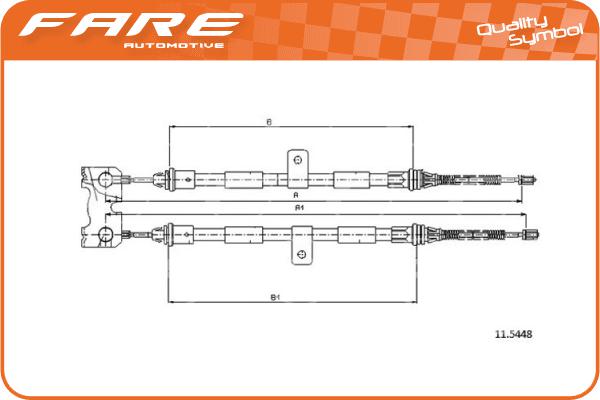 Cable Pull, parking brake (18231)