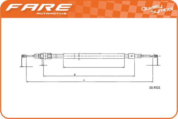 Cable Pull, parking brake (17854)