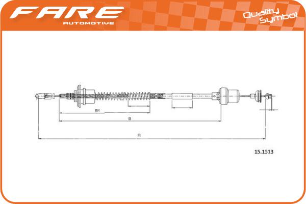 Cable Pull, clutch control (24674)