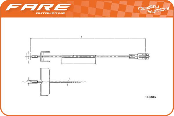 Cable Pull, parking brake (18591)